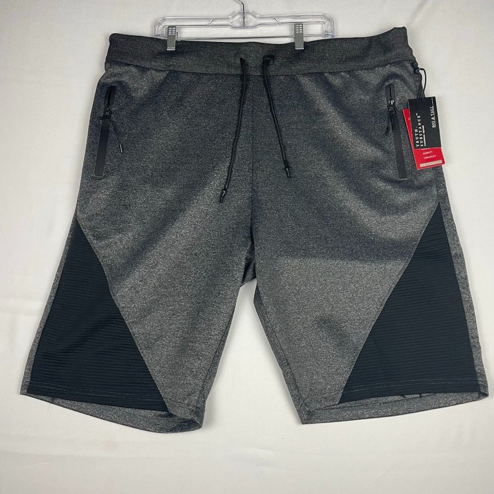 Truth Substance Sweat Jogger Shorts Mens Size 4X Gray Black New Drawstring